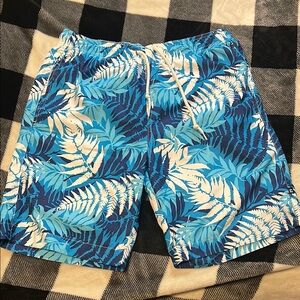 Chaps Tropical Blue and White Board Shorts for Swim size Small